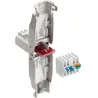 Plug RJ45 Cat.6A Schermato STP Tooless con fermacavo 