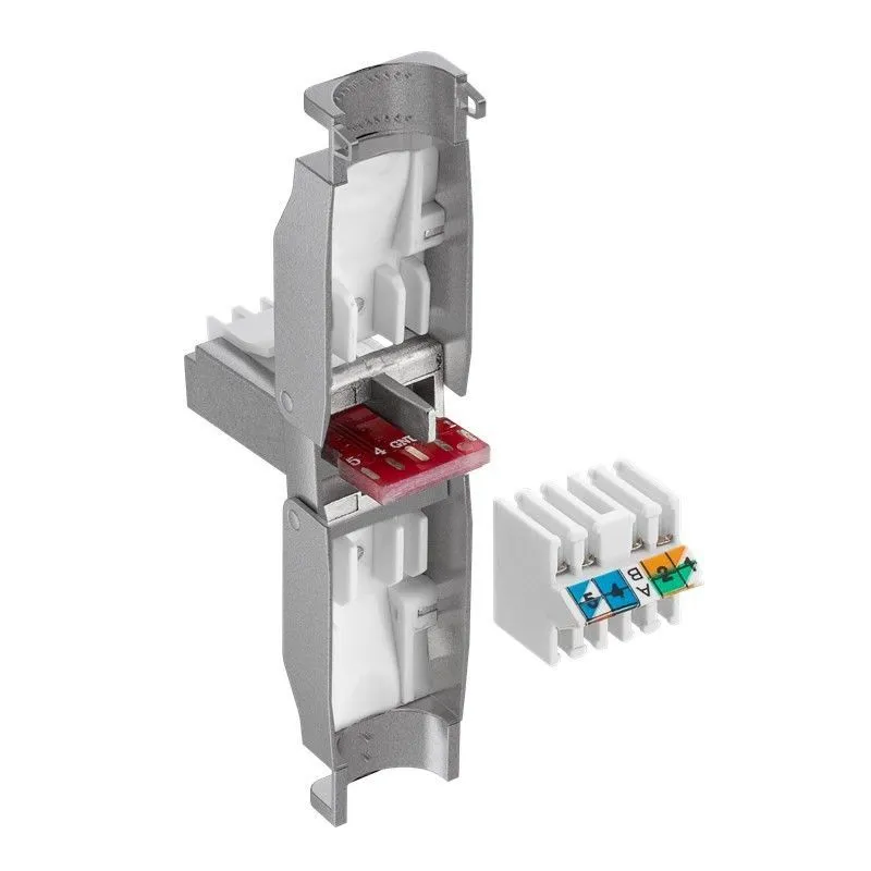 Plug RJ45 Cat.6 Schermato STP Tooless con fermacavo