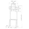 Supporto a Pavimento con Mensola per TV LCD/LED/Plasma 32-70''