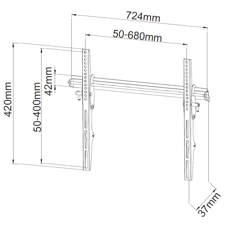 Staffa a Muro Inclinabile TV LED LCD 40-65''