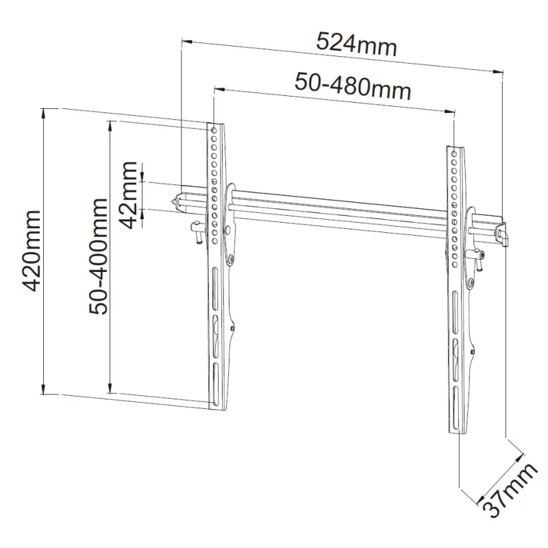 Staffa a Muro Inclinabile TV LED LCD 23-55''