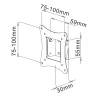 Supporto a Muro Inclinabile per TV 13-30'' nero