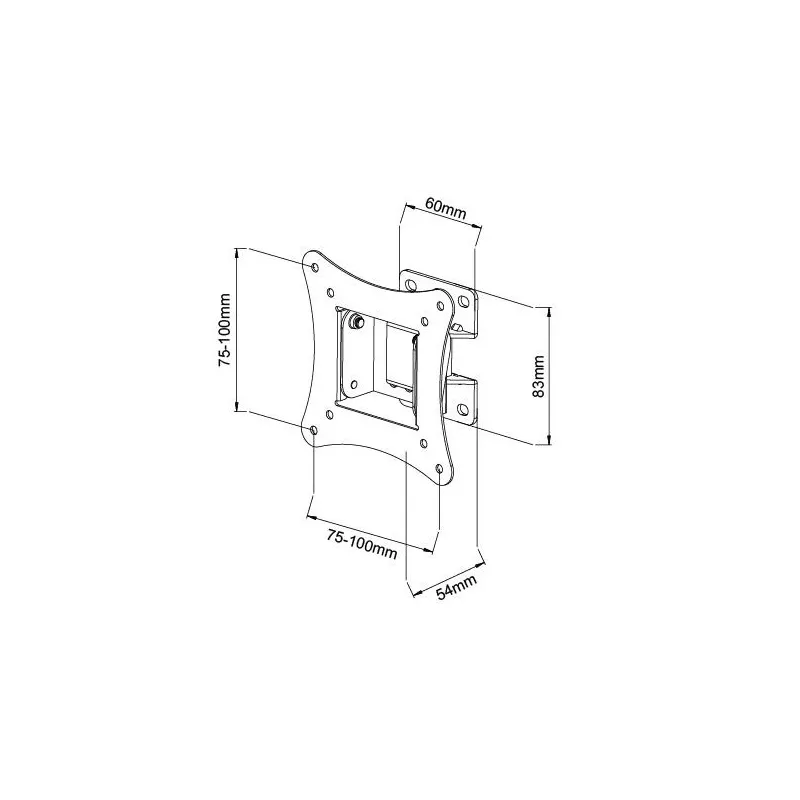 Supporto a Muro 1 Snodo Inclinabile per TV 13-30'' nero