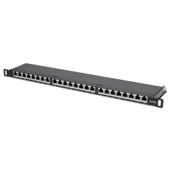 Pannello Patch 24 Posti 19'' Cat6a Schermato Nero