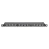Pannello Patch 24 Posti 19'' Cat6a Schermato Nero