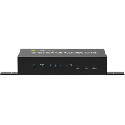 HDMI Switch 4x1 KVM Quad Multiviewer con Telecomando IR 1080p