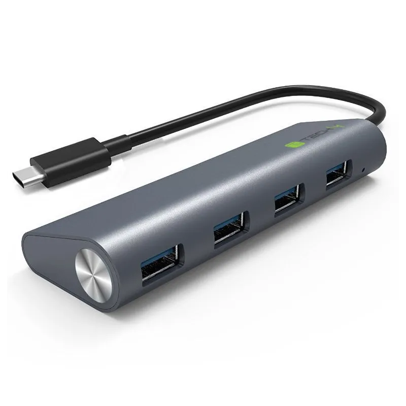 Hub USB-C 3.1 Gen1 SuperSpeed 4 Porte, Alluminio