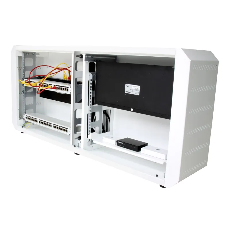 Armadio rack 19'' Ghost  con porta grigliata Bianco 