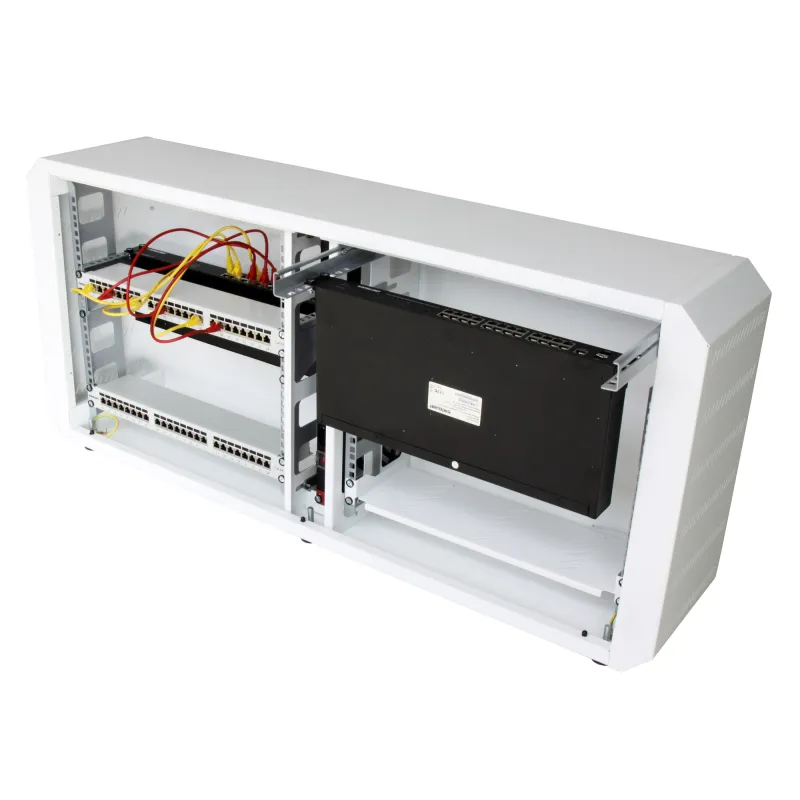 Armadio rack 19'' Ghost  con porta grigliata Bianco 
