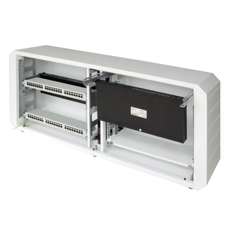 Armadio rack 19'' Ghost  con porta grigliata Bianco 