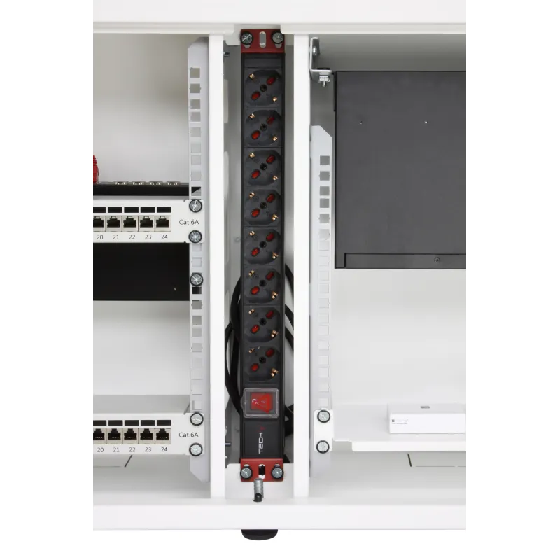 Armadio rack 19'' Ghost  con porta grigliata Bianco 
