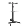 Trolley da Pavimento con Mensola e Porta CPU per 2 TV LCD/LED/Plasma 13-32''