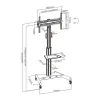 Supporto a Pavimento con Mensola Trolley TV LCD/LED 32-65''