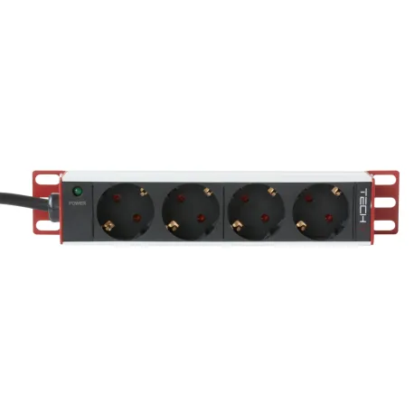 Multipresa Universale per Rack 10'' 4 posti Spina Schuko