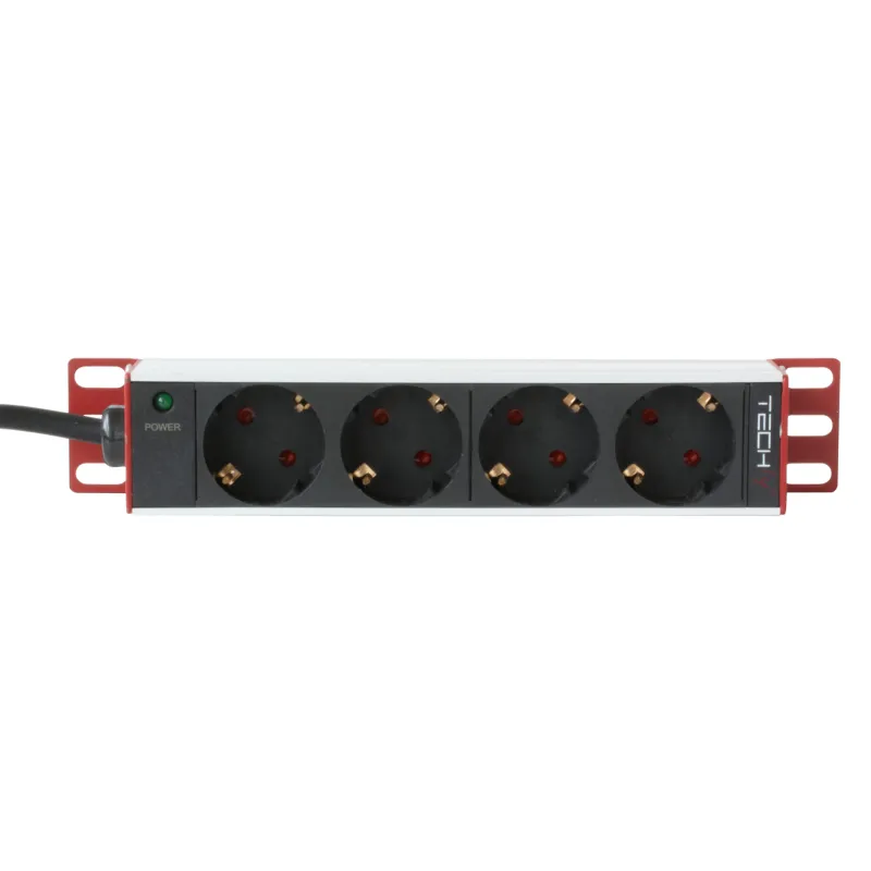 Multipresa Universale per Rack 10'' 4 posti Spina Schuko