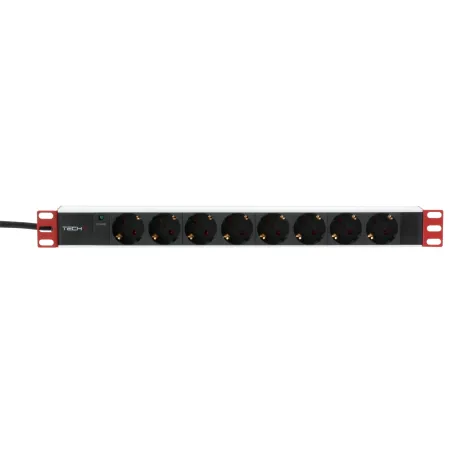 Multipresa per Rack 19'' 8 Uscite Spina Schuko