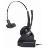 Cuffia bluetooth professionale ad archetto con base ricarica