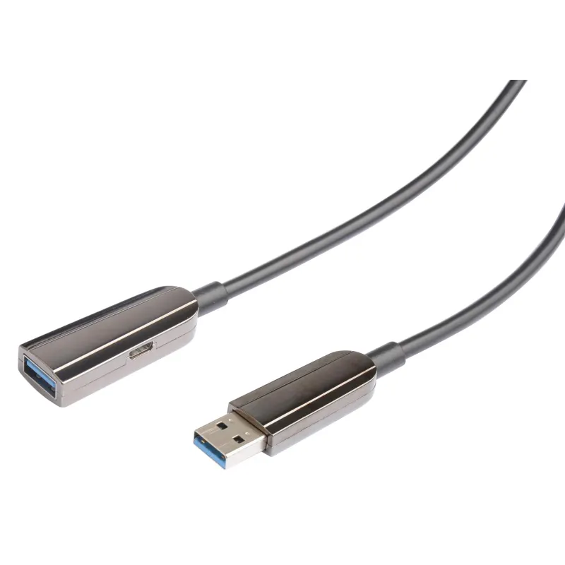 Cavo USB 3.0 SuperSpeed AOC in Fibra Ottica USB A M/F 10m Nero