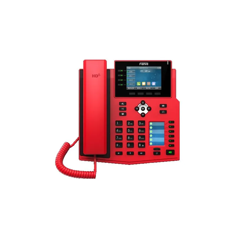 Fanvil X5U rosso telefono IP bluetooth 30 tasti colore rosso
