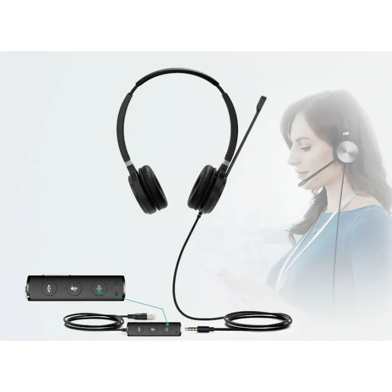 Yealink UH36 Dual cuffia stereo USB + Jack 3,5 mm