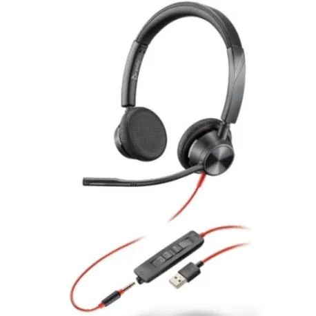 Plantronics blackwire 3325 USB-A + jack 3,5 mm cuffia stereo 