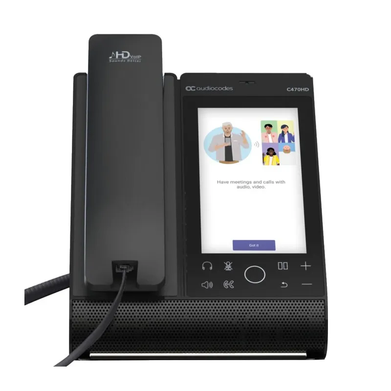 Audiocodes C470HDBW Microsoft Teams native Ip phone touchscreen