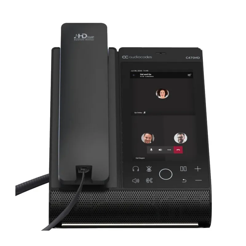 Audiocodes C470HDBW Microsoft Teams native Ip phone touchscreen