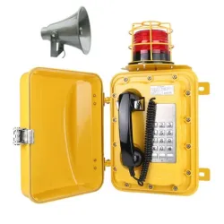 Telefono industriale analogico stagno IP66 con speaker e luce