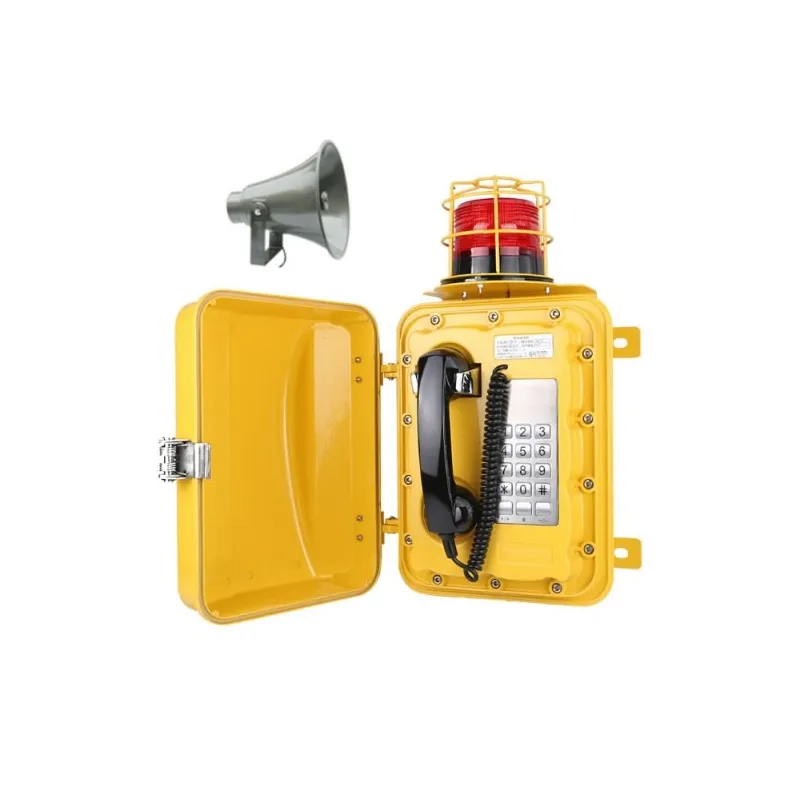 Telefono industriale analogico stagno IP66 con speaker e luce