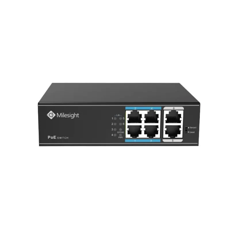 Milesight MS-S0204-EL switch 4 porte PoE + 2 uplink