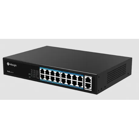 Milesight MS-S0216-GL switch 16 porte PoE + 2 uplink