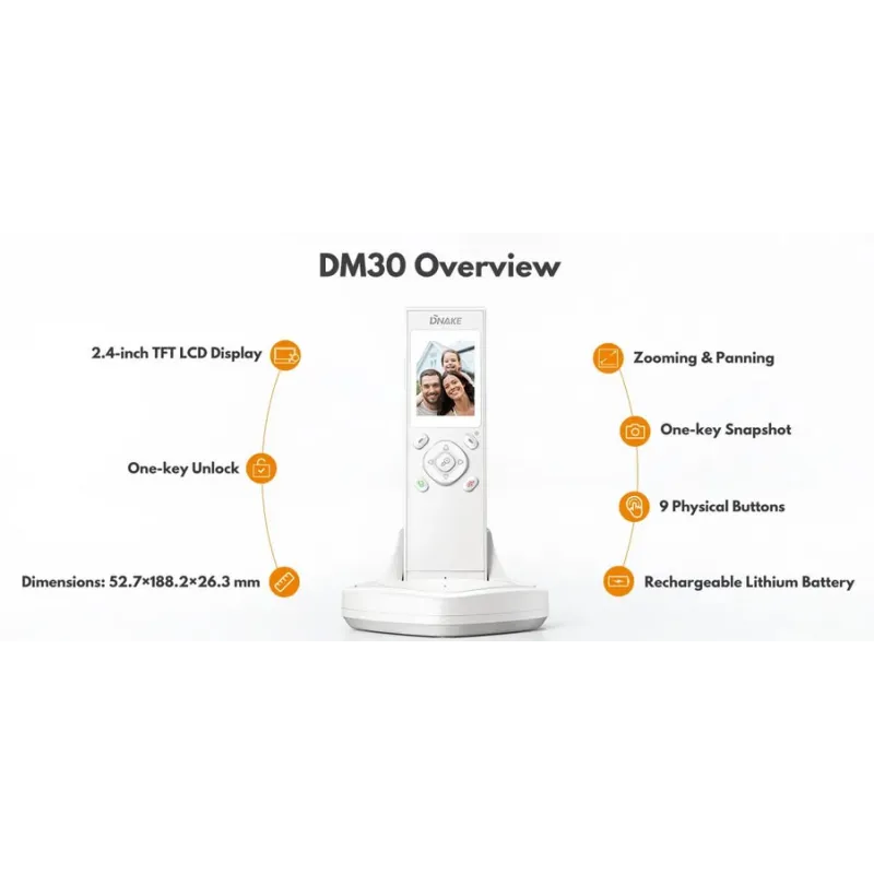 Dnake DK 230 kit con videocitofono e ricevitore wireless portatile
