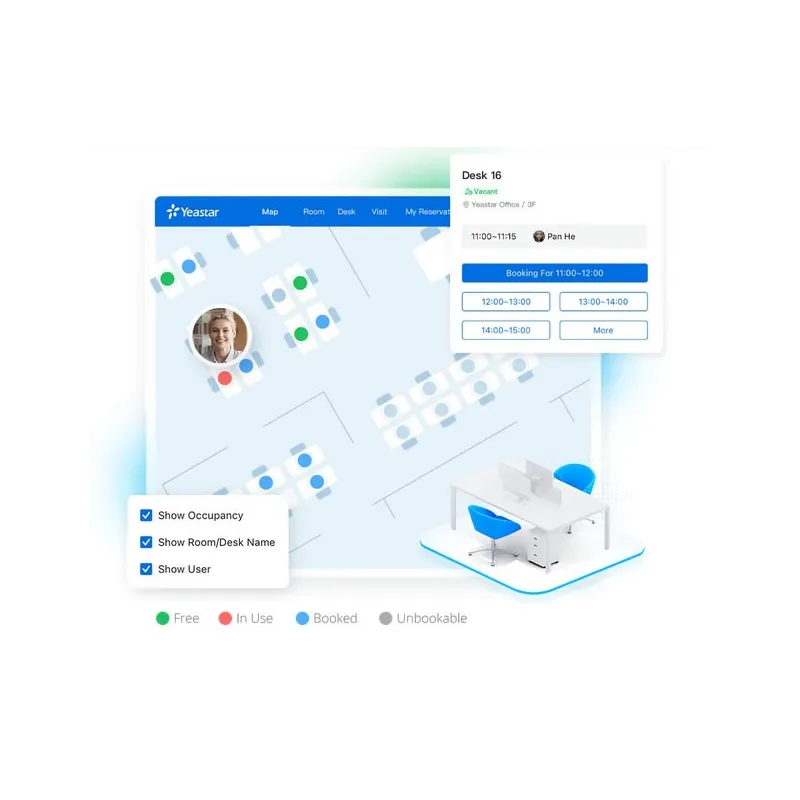 Yeastar Workplace Desk Standard prenotazione scrivania 1 anno