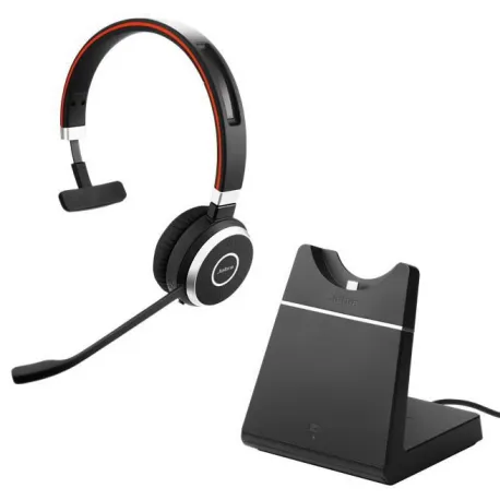 Jabra Evolve 65 serie SE, UC Mono con Sede di ricarica e Nano Dongle USBn Link380a