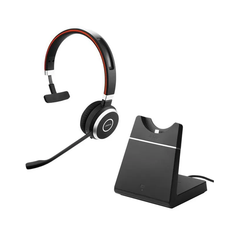 Jabra Evolve 65 serie SE, UC Mono con Sede di ricarica e Nano Dongle USBn Link380a