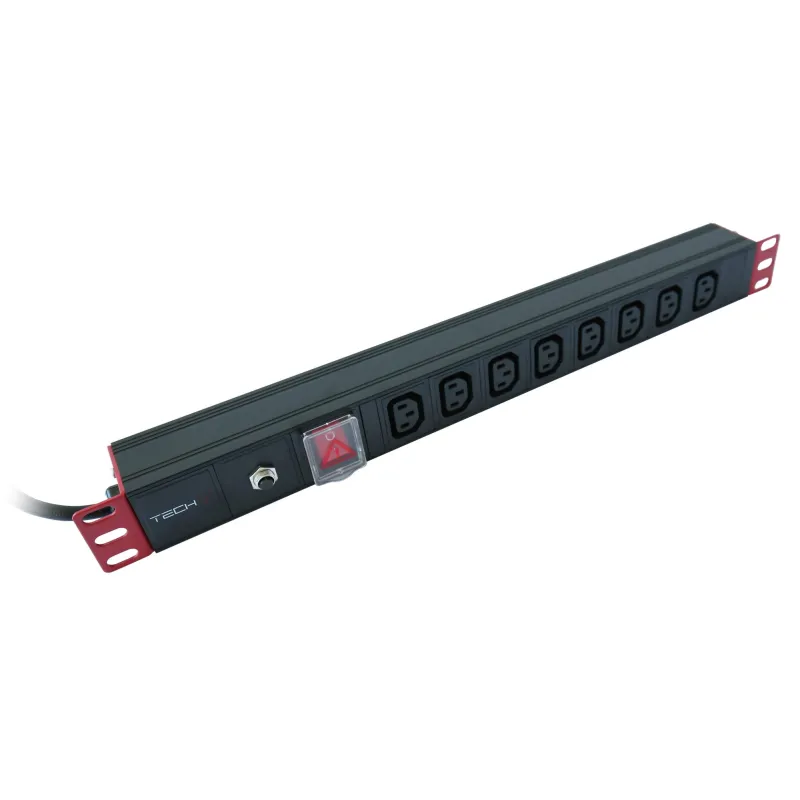 Multipresa 8 Posti C13 da Rack 19'' con Interruttore e Protezione Termica Spina C14 1U