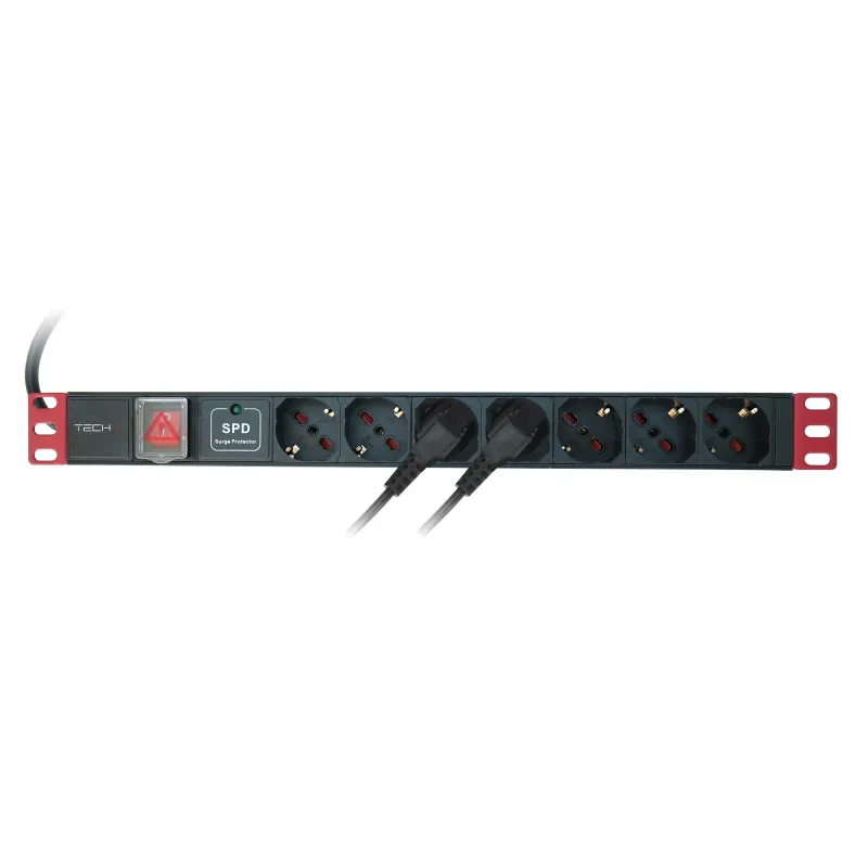 Multipresa da Rack 19'' 7 Posti con limitatore da sovratensioni   