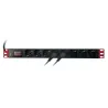 Multipresa 8 Posti da Rack 19'' con Misuratore Voltaggio e Amperaggio Spina Italiana 1U