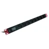 Multipresa 8 Posti da Rack 19'' con Misuratore Voltaggio e Amperaggio Spina Italiana 1U
