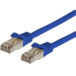 Cavo di Rete Patch in Rame Cat. 6A SFTP LSZH 0,25 m Blu