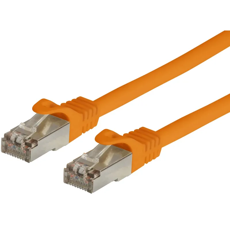 Cavo di Rete Patch in Rame Cat. 6A SFTP LSZH 0,5 m Arancione