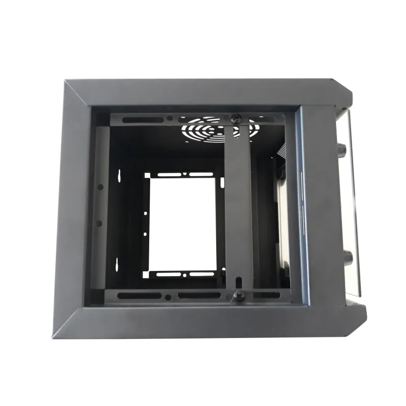 Armadio Rack 10'' a Muro 4 Unit&agrave; Pannelli Asportabili Nero