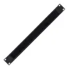Pannello Passacavi 1U Forato con Spazzola Nero