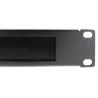 Pannello Passacavi 1U Forato con Spazzola Nero
