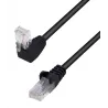 Cavo di Rete Patch Connettore Angolato 90&deg; CCA Cat. 5E UTP 2m Nero