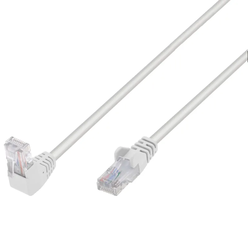 Cavo di Rete Patch Connettore Angolato 90&deg; CCA Cat. 5E UTP 10m Bianco