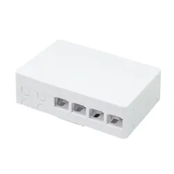 Scatola di connessione indoor FTTH per 4 fibre, 4 adattatori, IP20