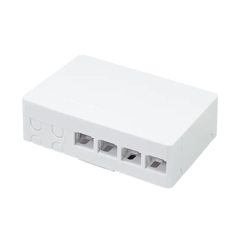 Scatola di connessione indoor FTTH per 4 fibre, 4 adattatori, IP20