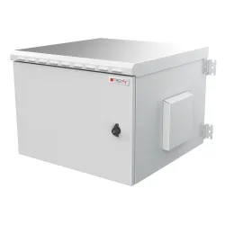 Armadio Rack 19'' a Parete 9U Grigio IP55 Porta Cieca prof. 600 mm