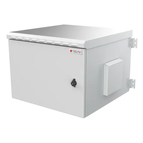 Armadio Rack 19'' a Parete 9U Grigio IP55 Porta Cieca prof. 600 mm